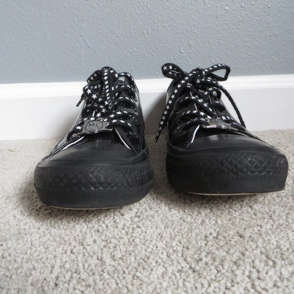 Converse&mickey mouse limited edition women/girl's black leather shoes size 5.5 - Picture 3 of 12